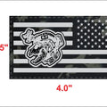 Black Multicam IR Reflector Patrol Canine U.S. Flag